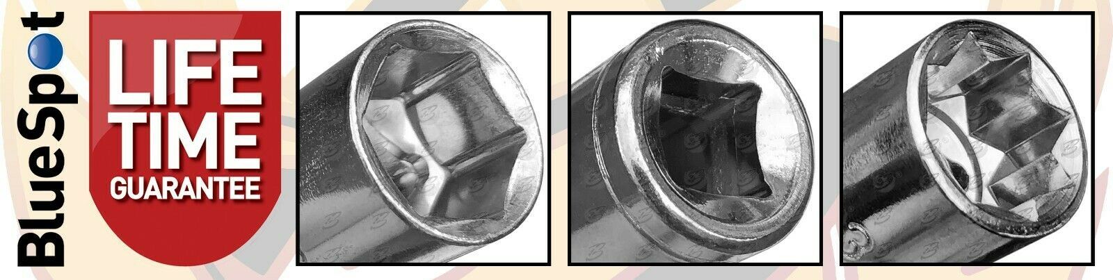 BLUESPOT 40PCS 1/4" & 3/8" DRIVE 6 POINT SOCKET SET