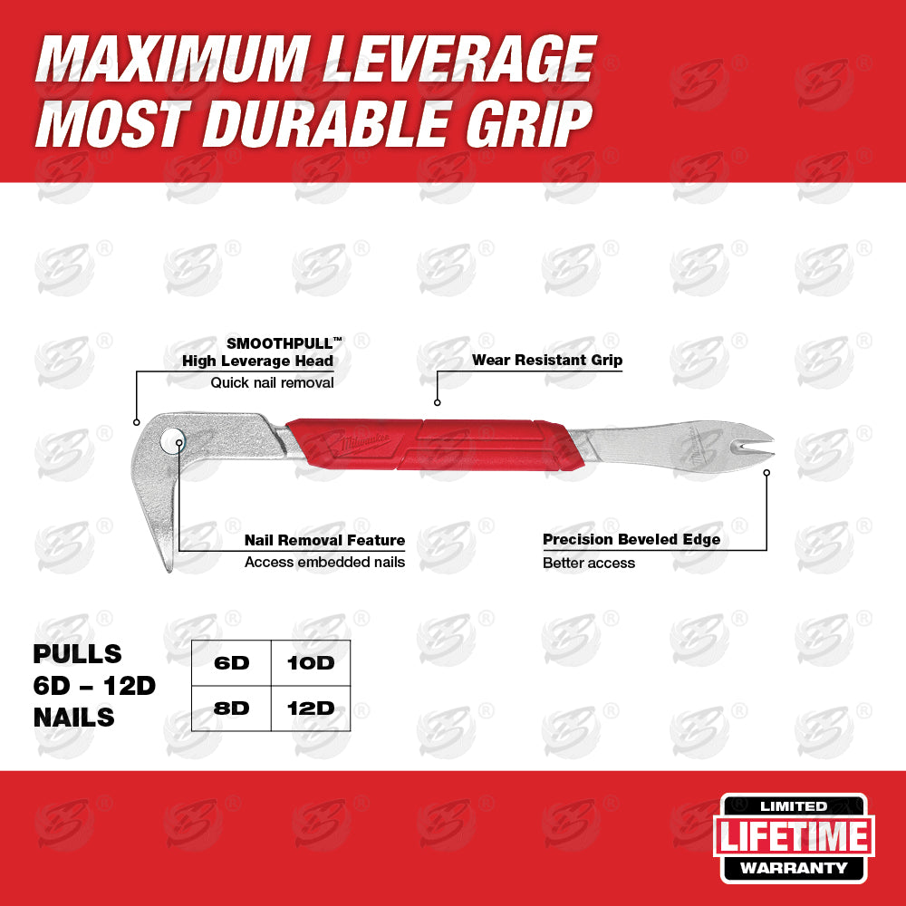 MILWAUKEE 9" NAIL PULLER ( PRY BAR )
