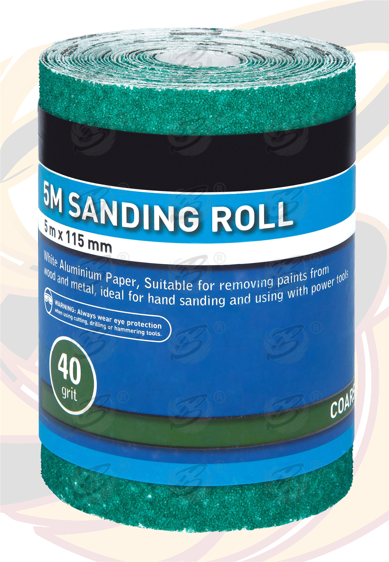 BlueSpot 40 Grit Sanding Roll ( 5M x 115mm ) ( 1 Rolls ) ( 19856 ( x 1 ) )