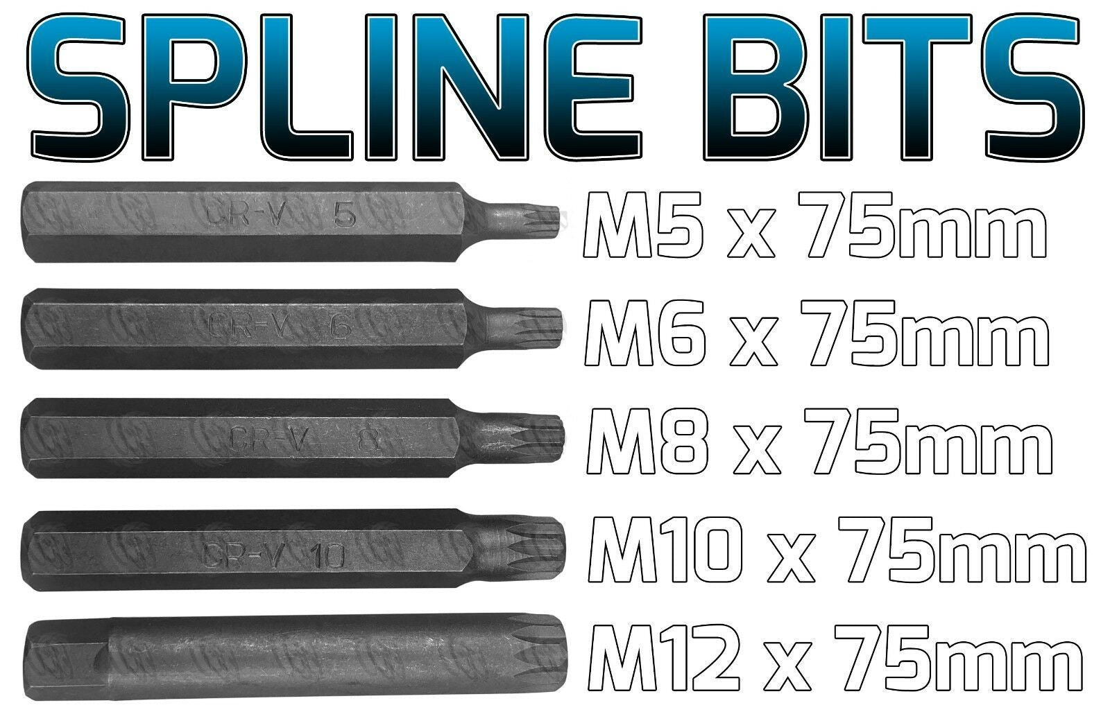 US PRO 40PCS HEX - TORX - SPLINE BIT SOCKETS