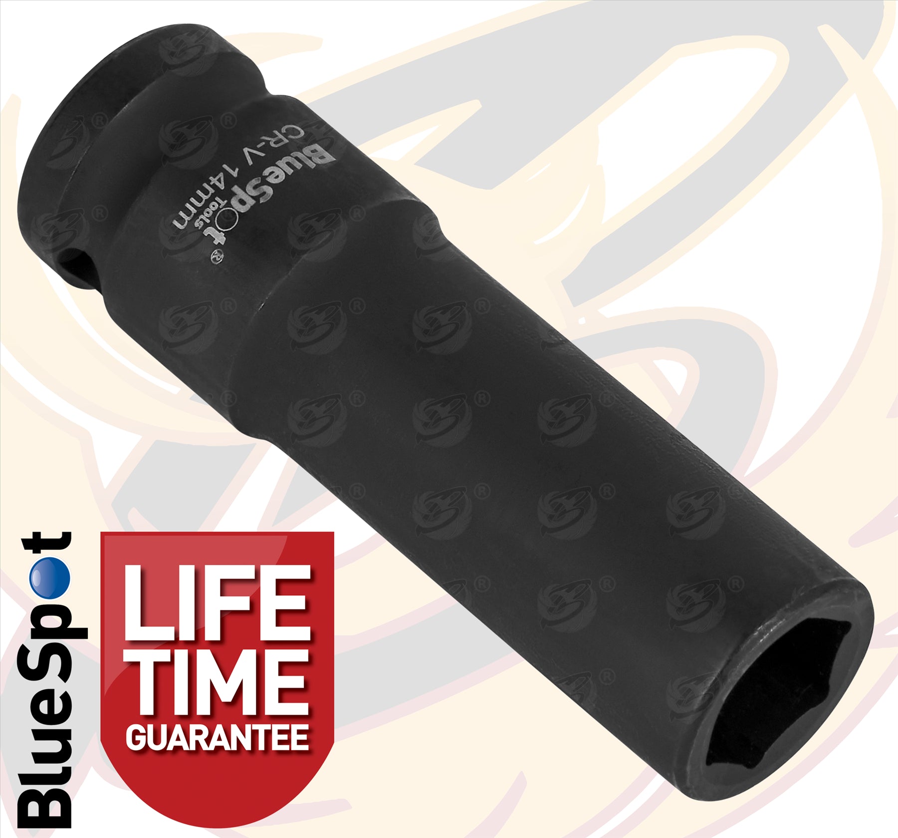 BLUESPOT 14MM 1/2" DRIVE 6 POINT DEEP IMPACT SOCKET ( SINGLE )