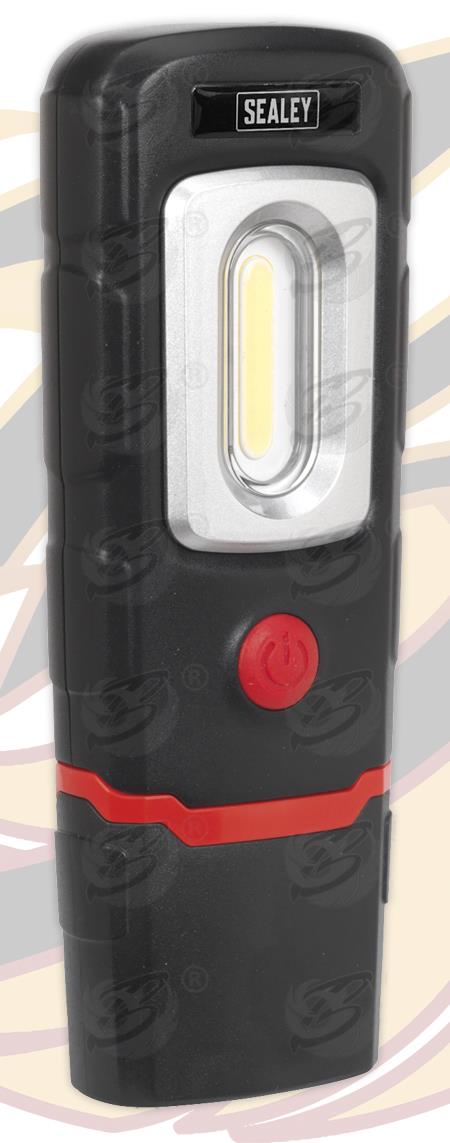 SEALEY RECHARGEABLE COB LED LI - ION WORK LIGHT ( BLACK )