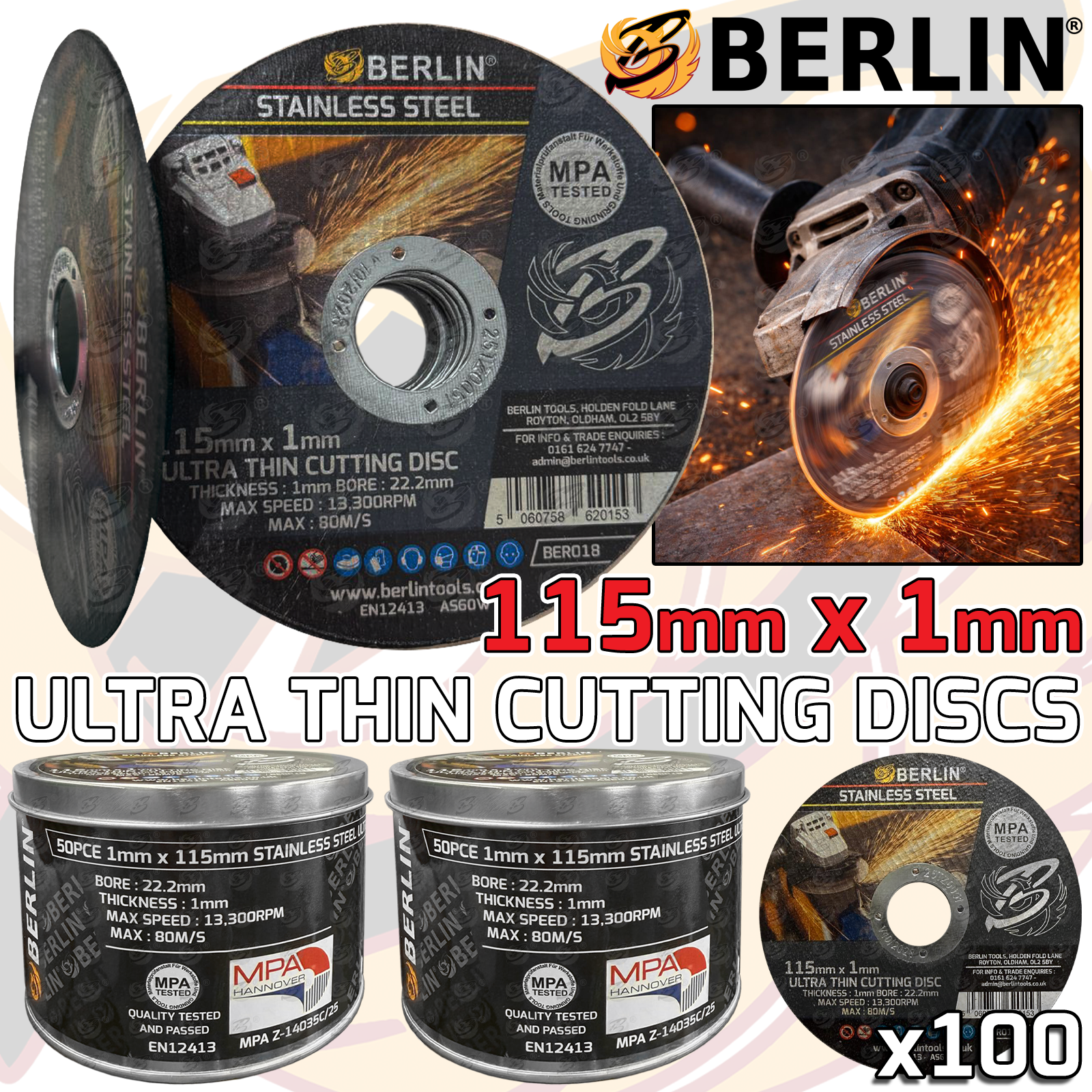 Berlin Tools 1mm Cutting Discs