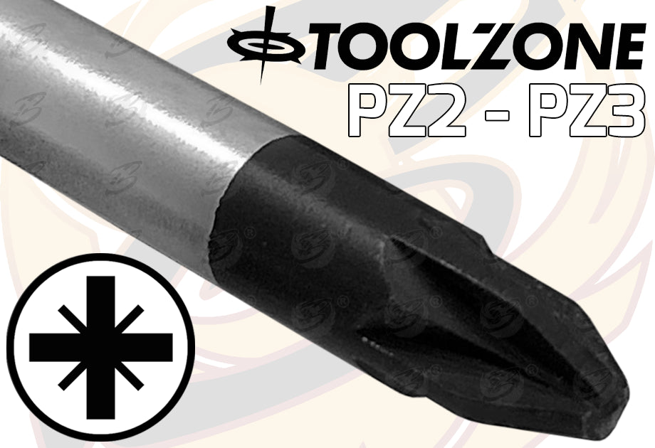 TOOLZONE 5PCS EXTRA LONG MAGNETIC SCREWDRIVER SET ( SLOTTED - PHILLIPS - POZIDRIVE )