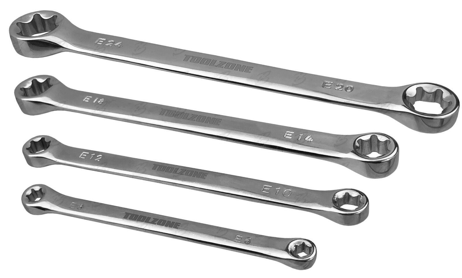 TOOLZONE 4PCS E - TORX SPANNER SET E6 - E24