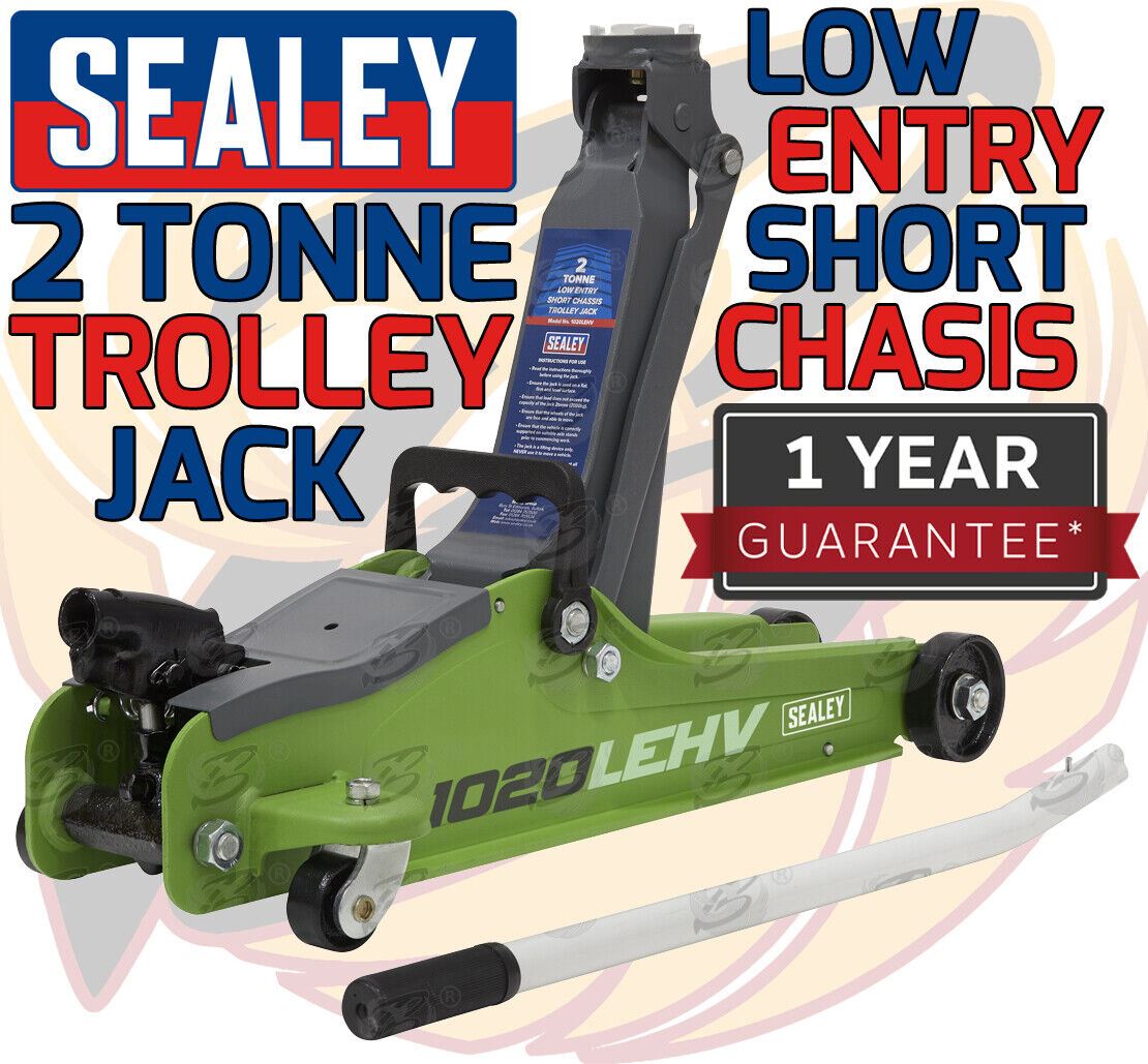 Sealey 2 Tonne Low Profile Trolley Jack ( Green ) 1020LEHV