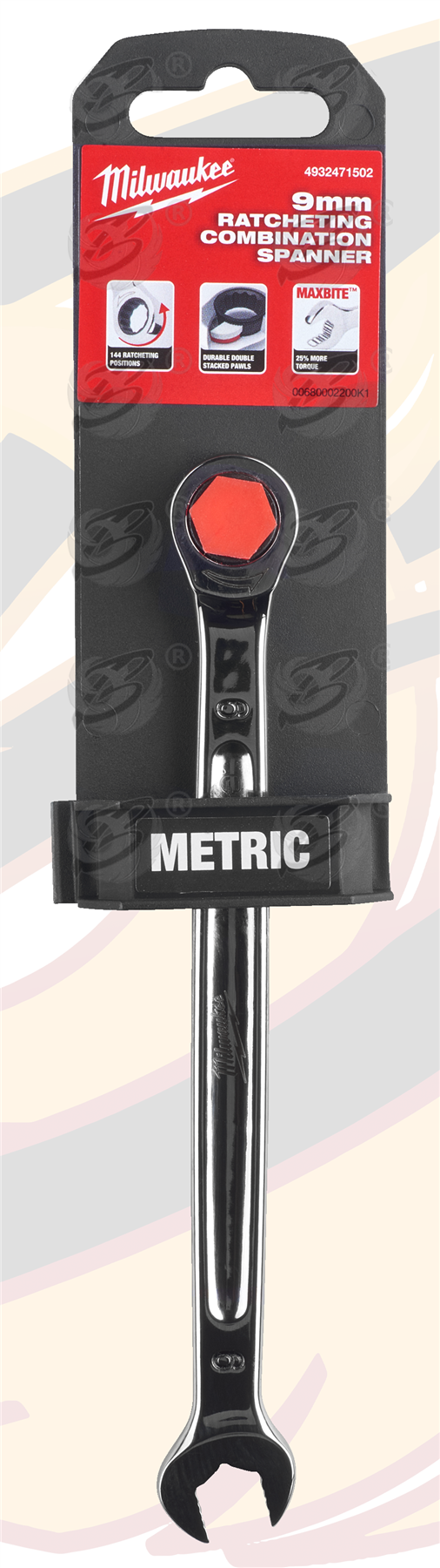 Milwaukee 9mm 144 Teeth Maxbite Ratchet Spanner ( Single ) ( 4932471502 )