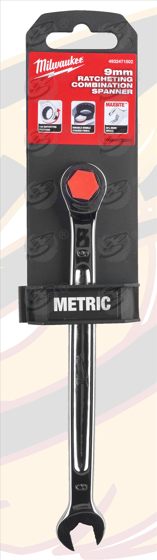 MILWAUKEE 9MM 144 TEETH MAXBITE RATCHET SPANNER