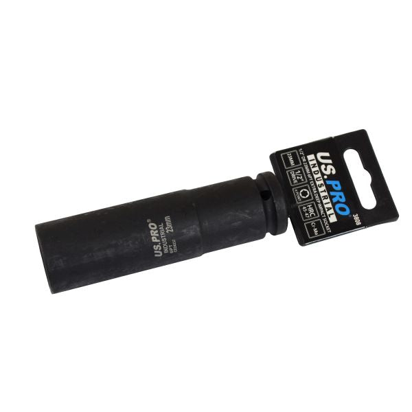 US Pro 1/2" Drive 23mm 6 Point Extra Deep Impact Socket 3808