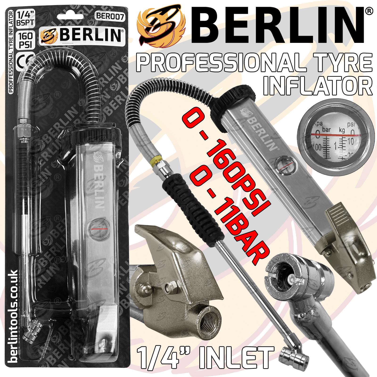 BERLIN PROFESSIONAL TYRE INFLATOR 0 - 160 PSI