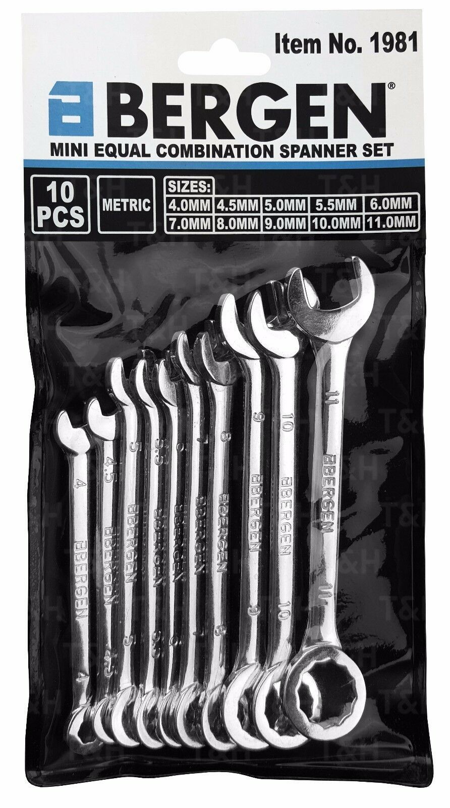US PRO 10PCS MINI EQUAL COMBINATION SPANNER SET 4MM - 11MM