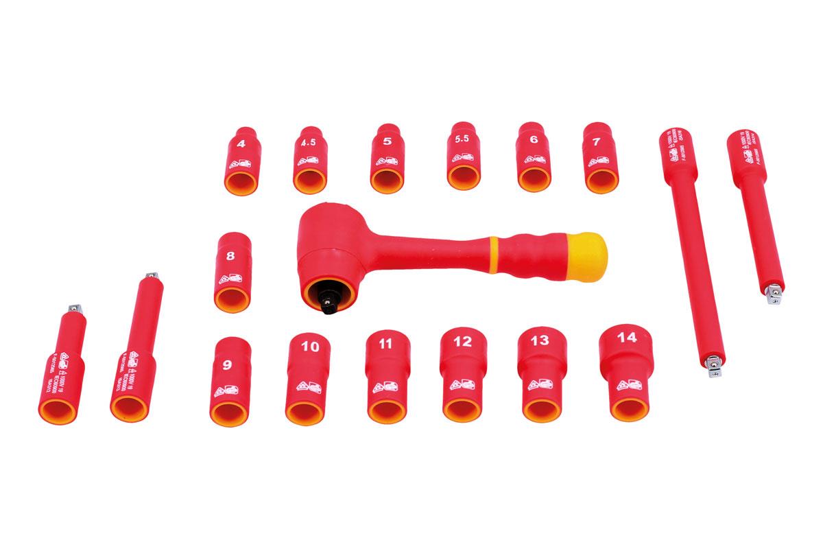 Laser 18 Piece 1/4" Drive Insulated Socket Set 6145