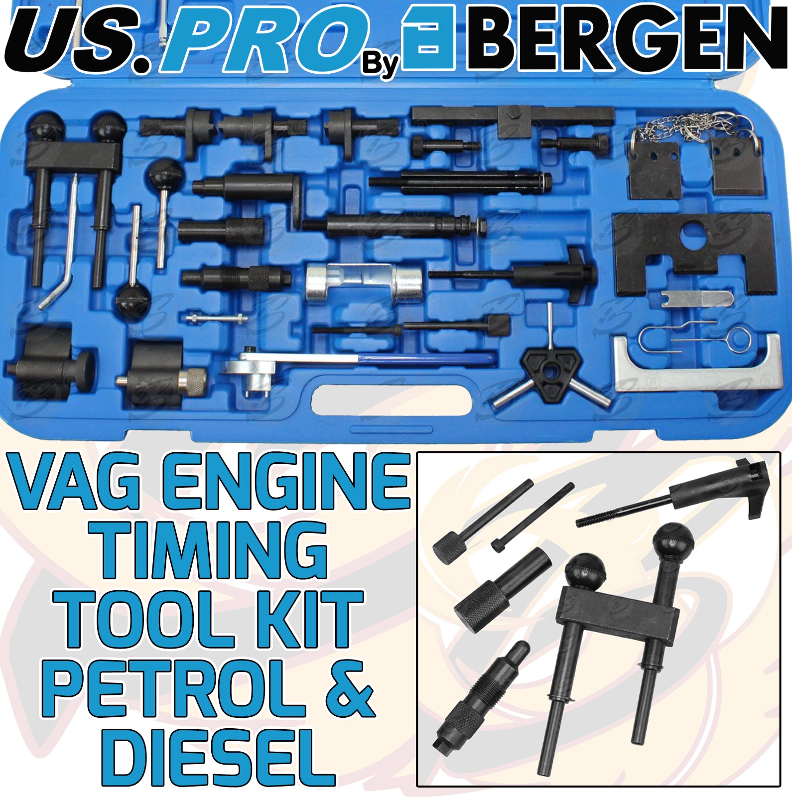 US PRO VAG ENGINE TIMING TOOL KIT PETROL & DIESEL