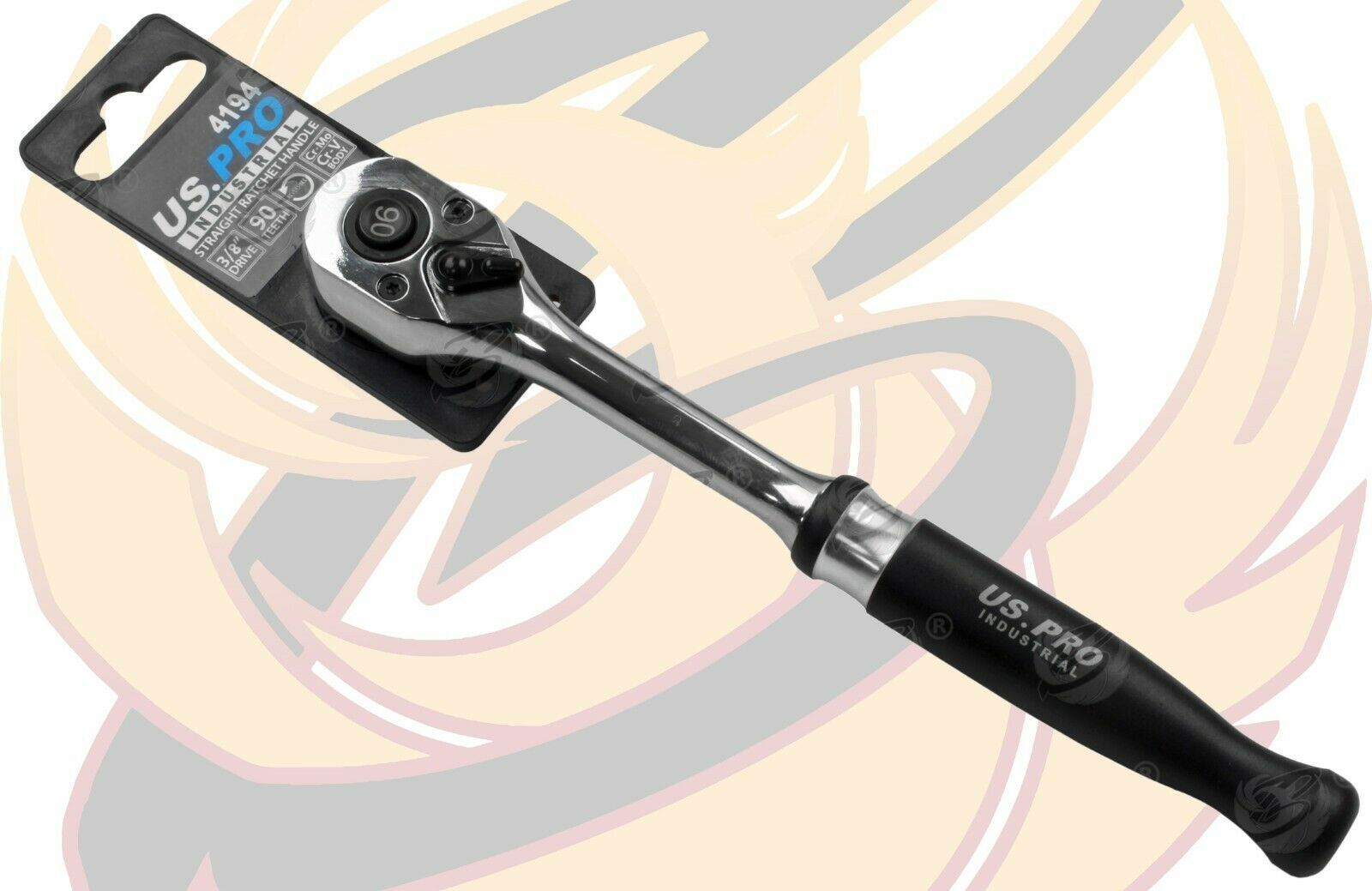 US PRO INDUSTRIAL 3/8" DRIVE 90 TOOTH RATCHET HANDLE