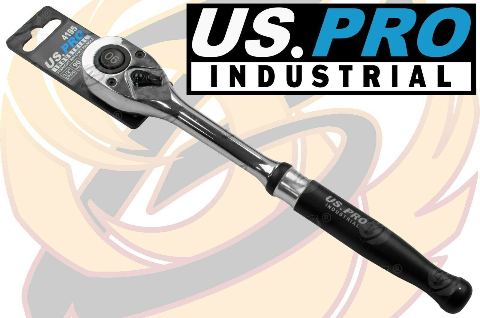 US PRO INDUSTRIAL 1/2" DRIVE 90 TOOTH RATCHET HANDLE