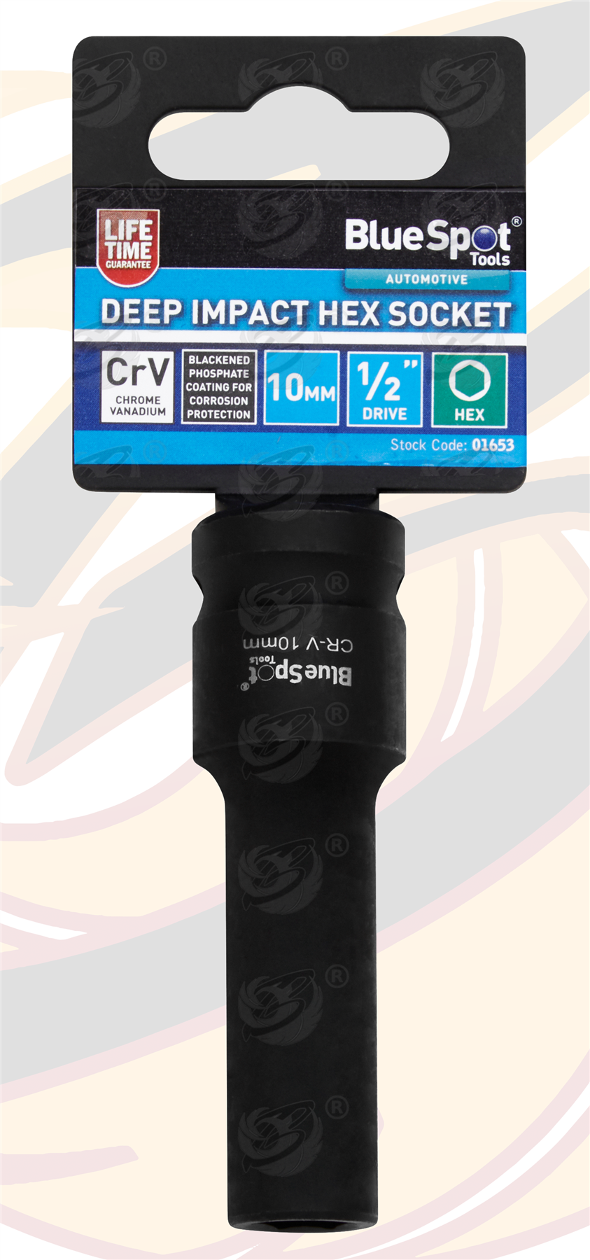 BlueSpot 10mm 1/2" Drive 6 Point Deep Impact Socket ( Single ) ( 01653 )