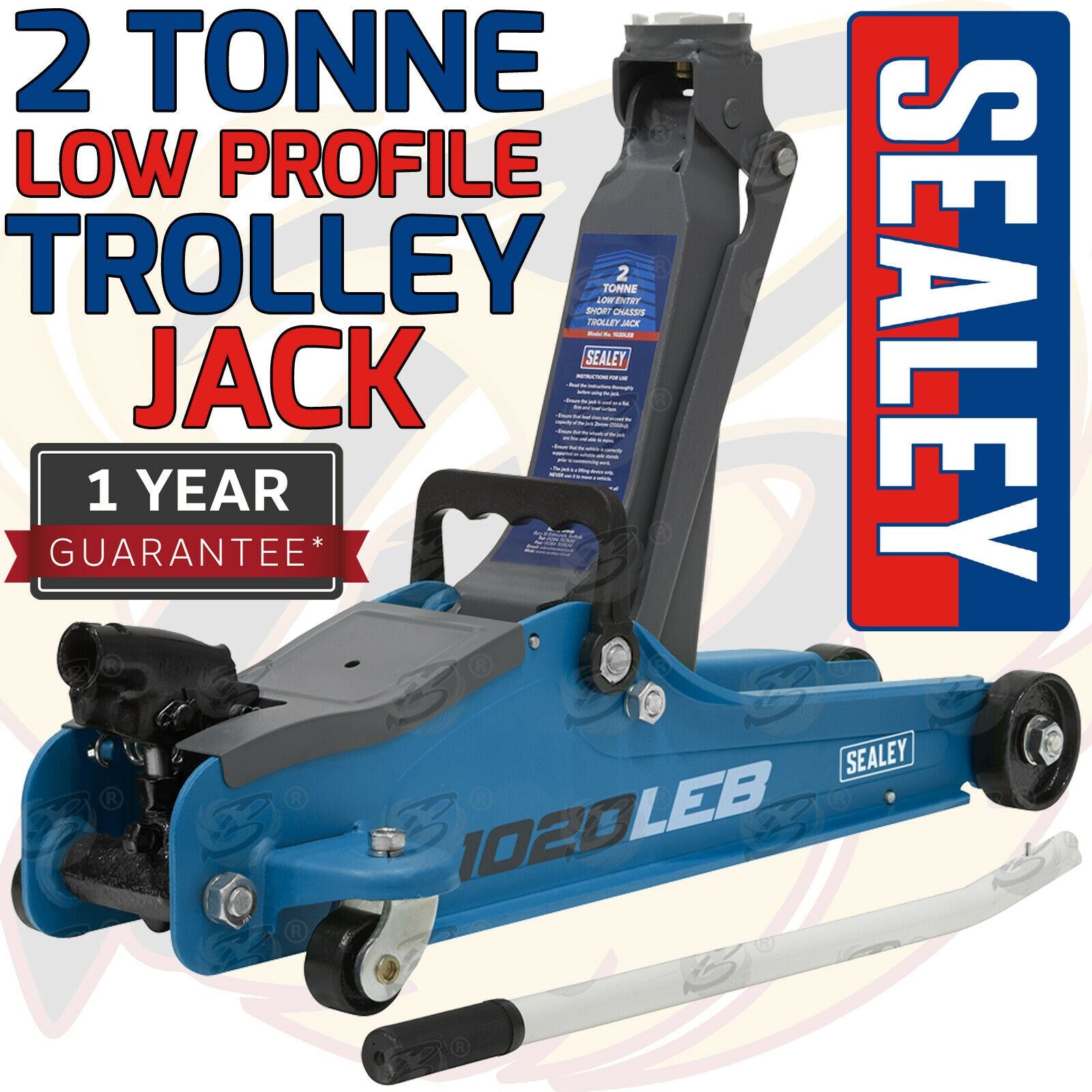 SEALEY 2 TONNE LOW PROFILE TROLLEY JACK ( BLUE )