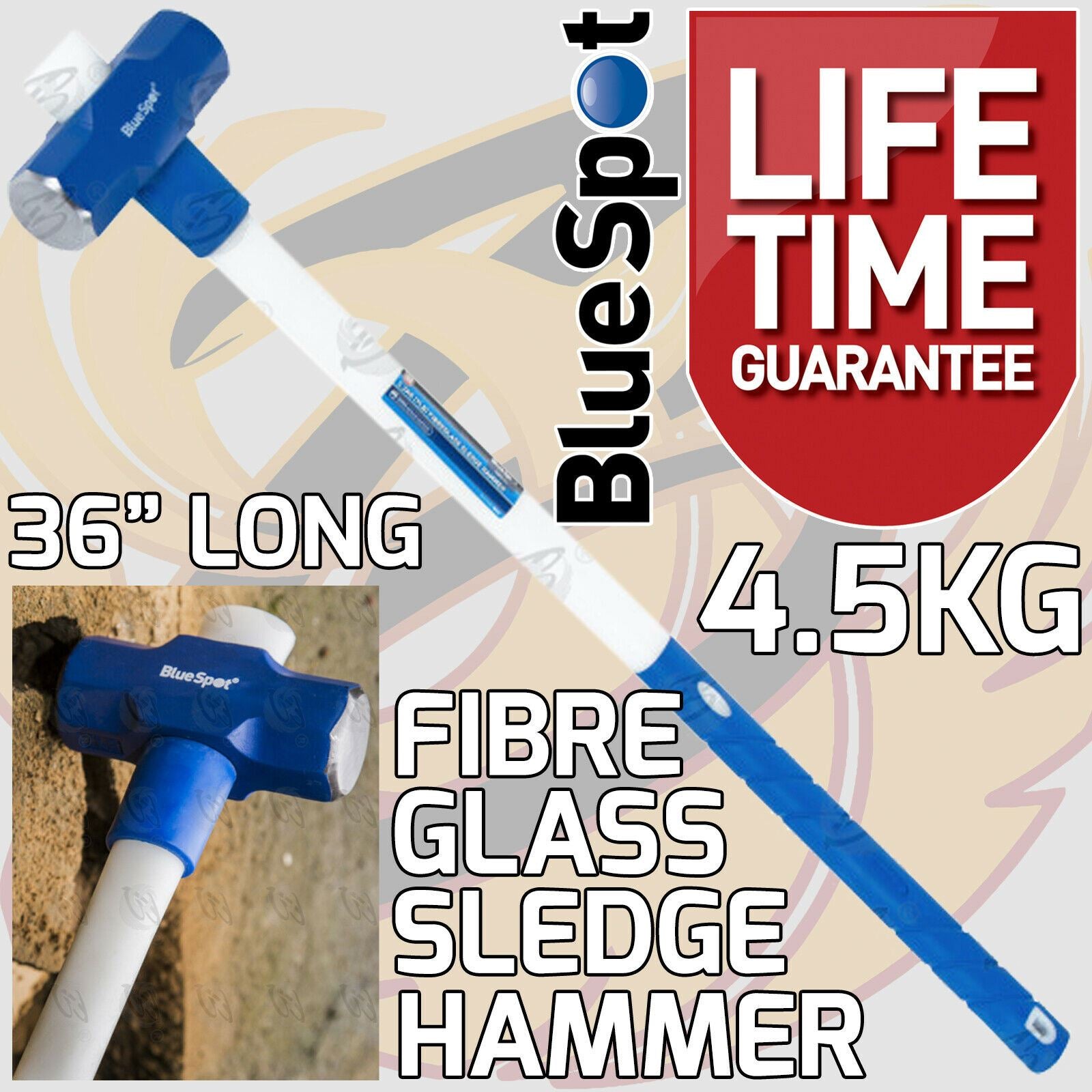 BLUESPOT 4.5KG 36" LONG FIBREGLASS SLEDGE HAMMER