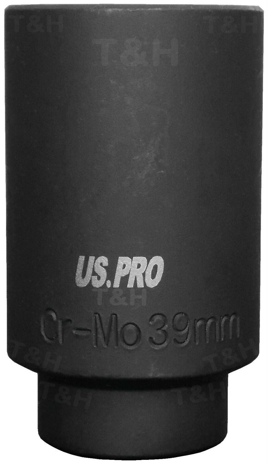 US PRO 8PCS 1/2" DRIVE 12 POINT DEEP IMPACT SOCKETS 29MM - 39MM