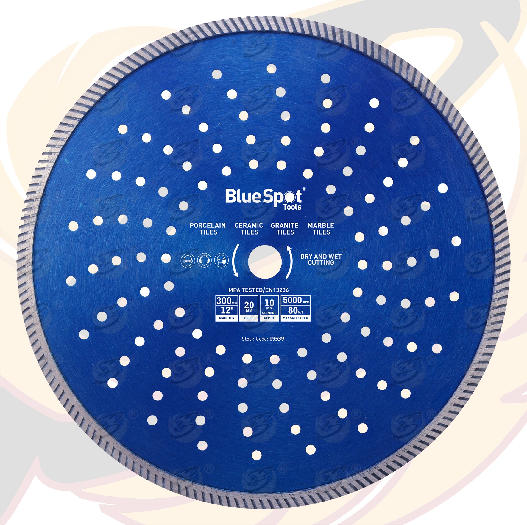 BLUESPOT 12" / 300MM TURBO DIAMOND CUTTING DISC
