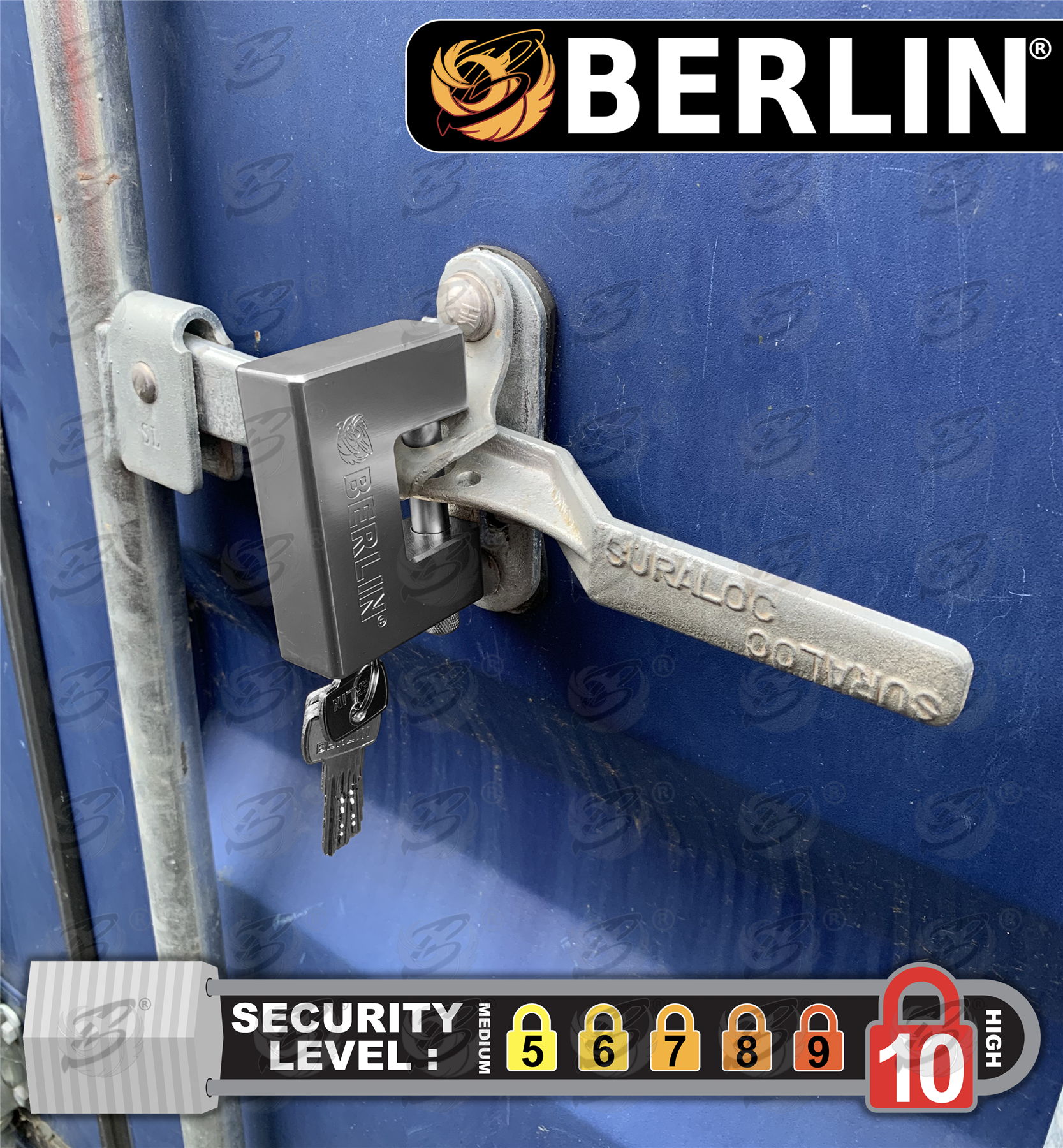 Berlin Tools 94mm Shutter "C" Type / Container Padlockm Heavy Duty Shutter / Container Padlock BER009