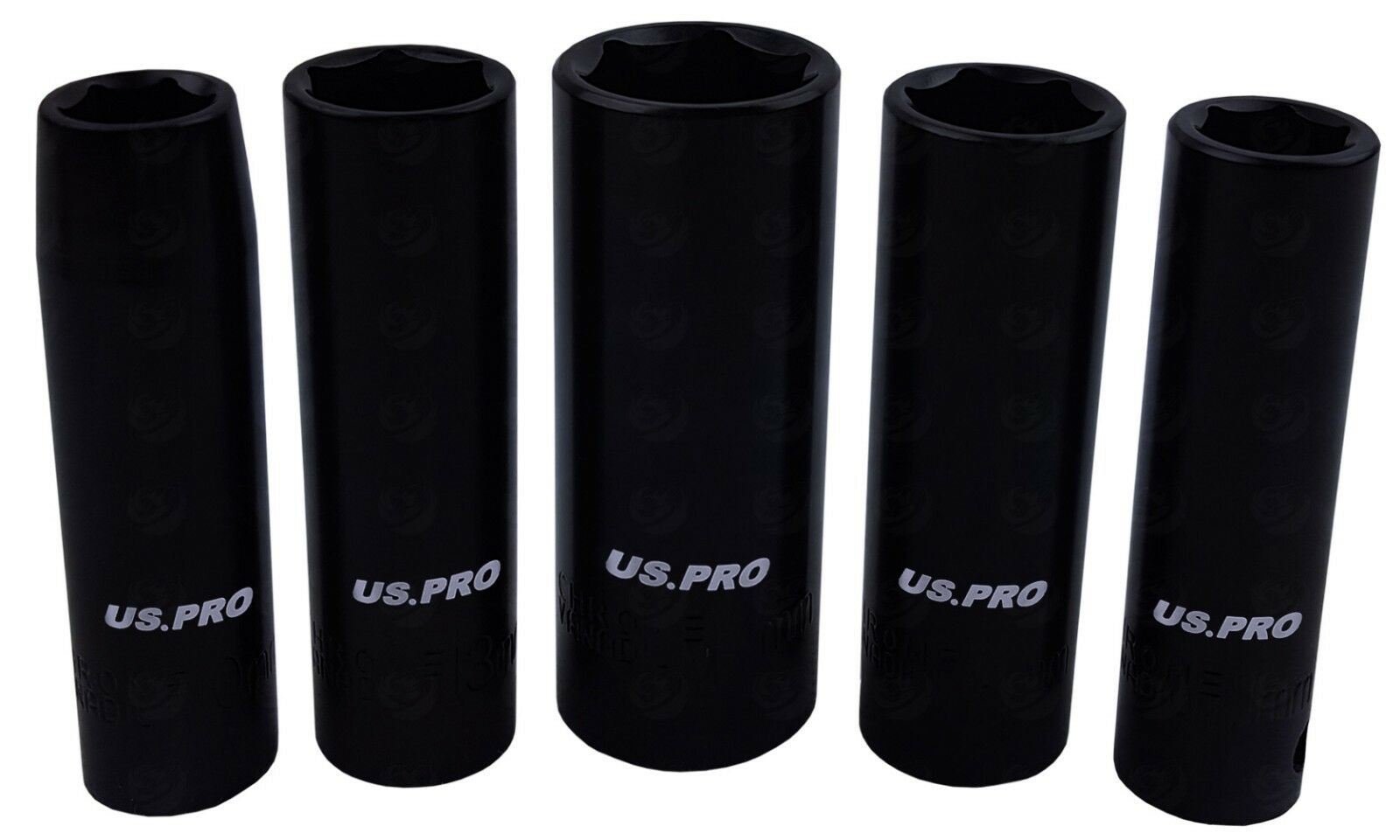 US PRO 10PCS 3/8" DRIVE 6 POINT DEEP IMPACT SOCKETS 10MM - 24MM