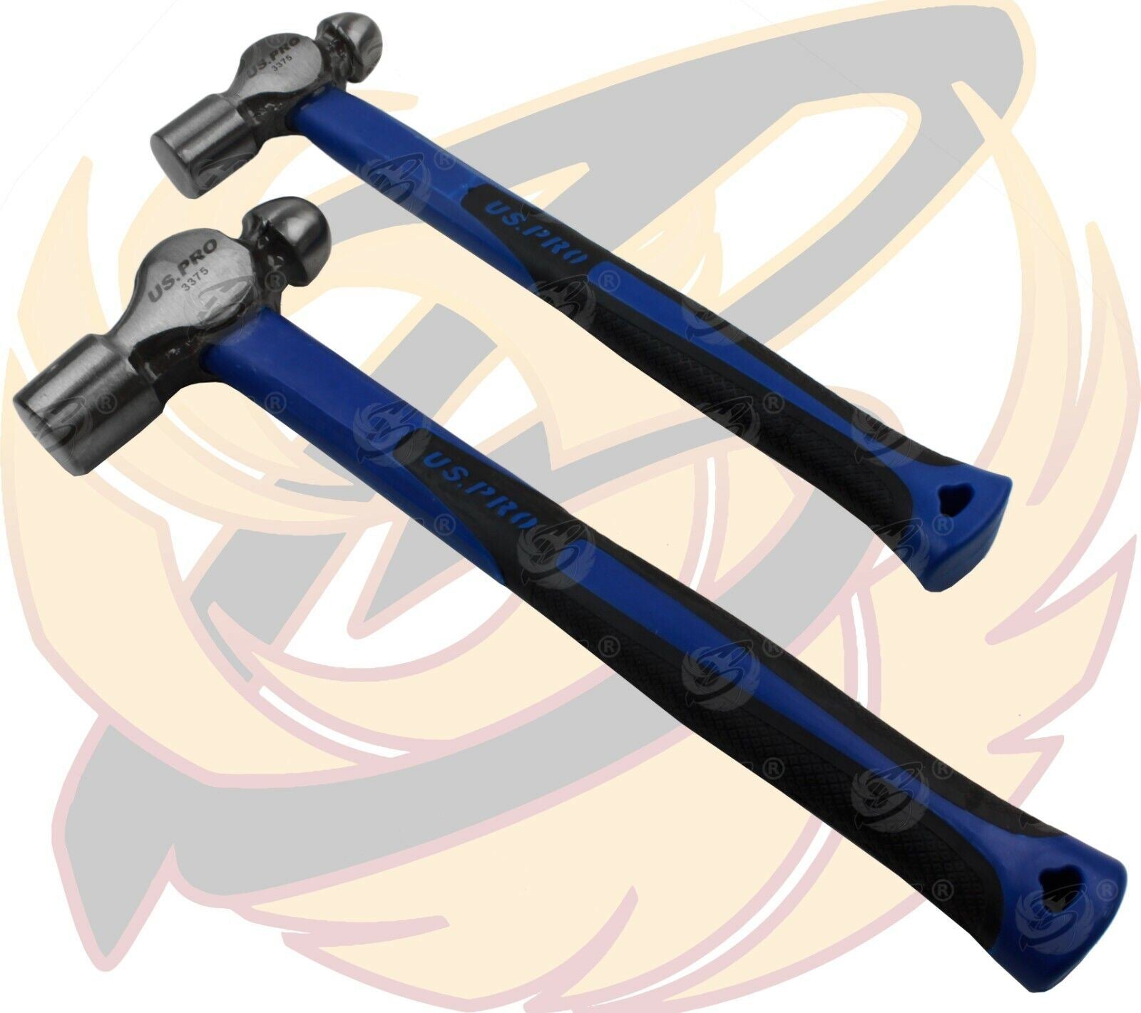 US Pro 2 Piece Ball Pein Hammers 16Oz - 32Oz 3375