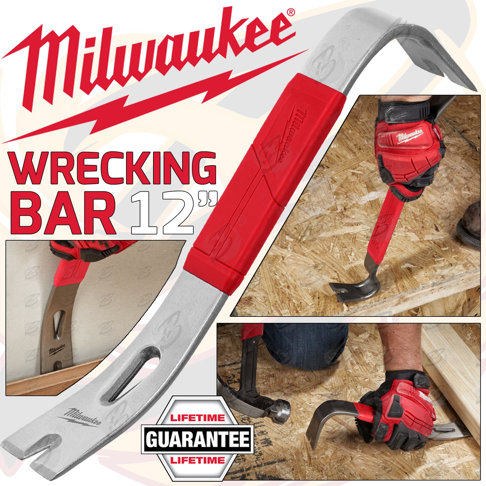 MILWAUKEE 12" WRECKING BAR ( PRY BAR )