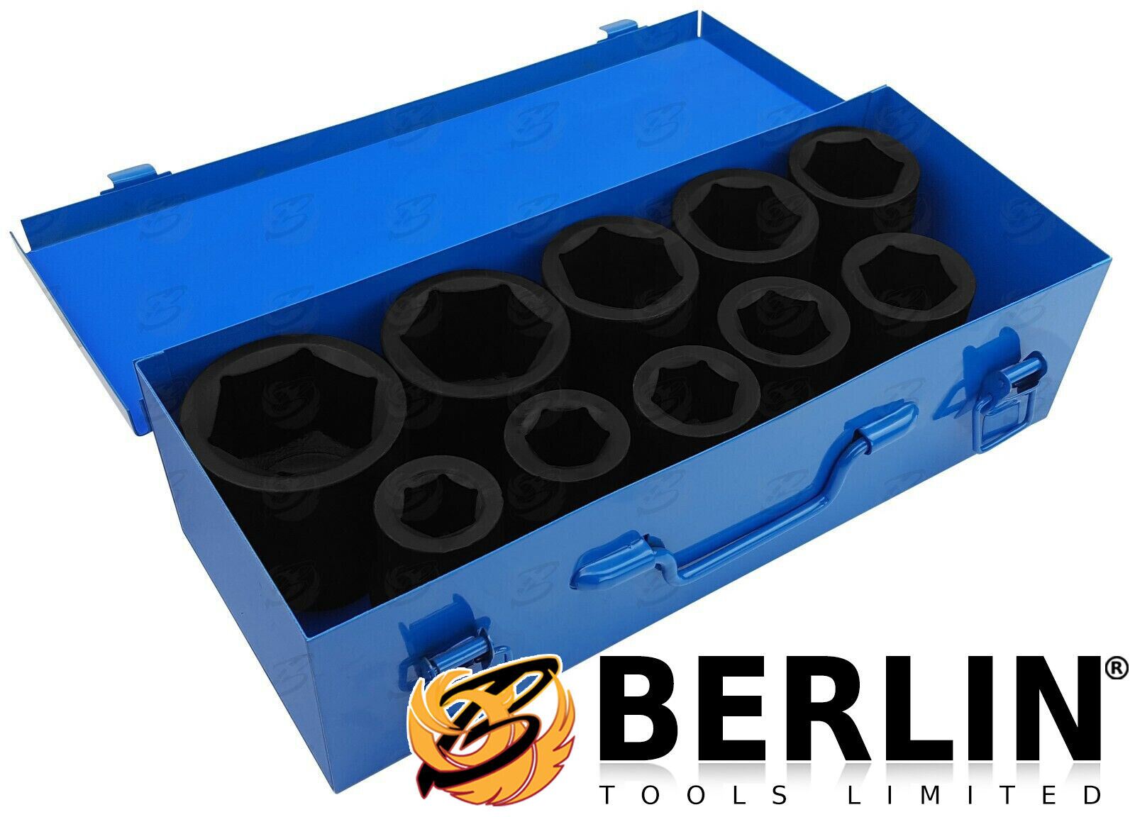 Toolzone 10 Piece 1" Drive 6 Point Deep Impact Sockets 22mm - 50mm SS033