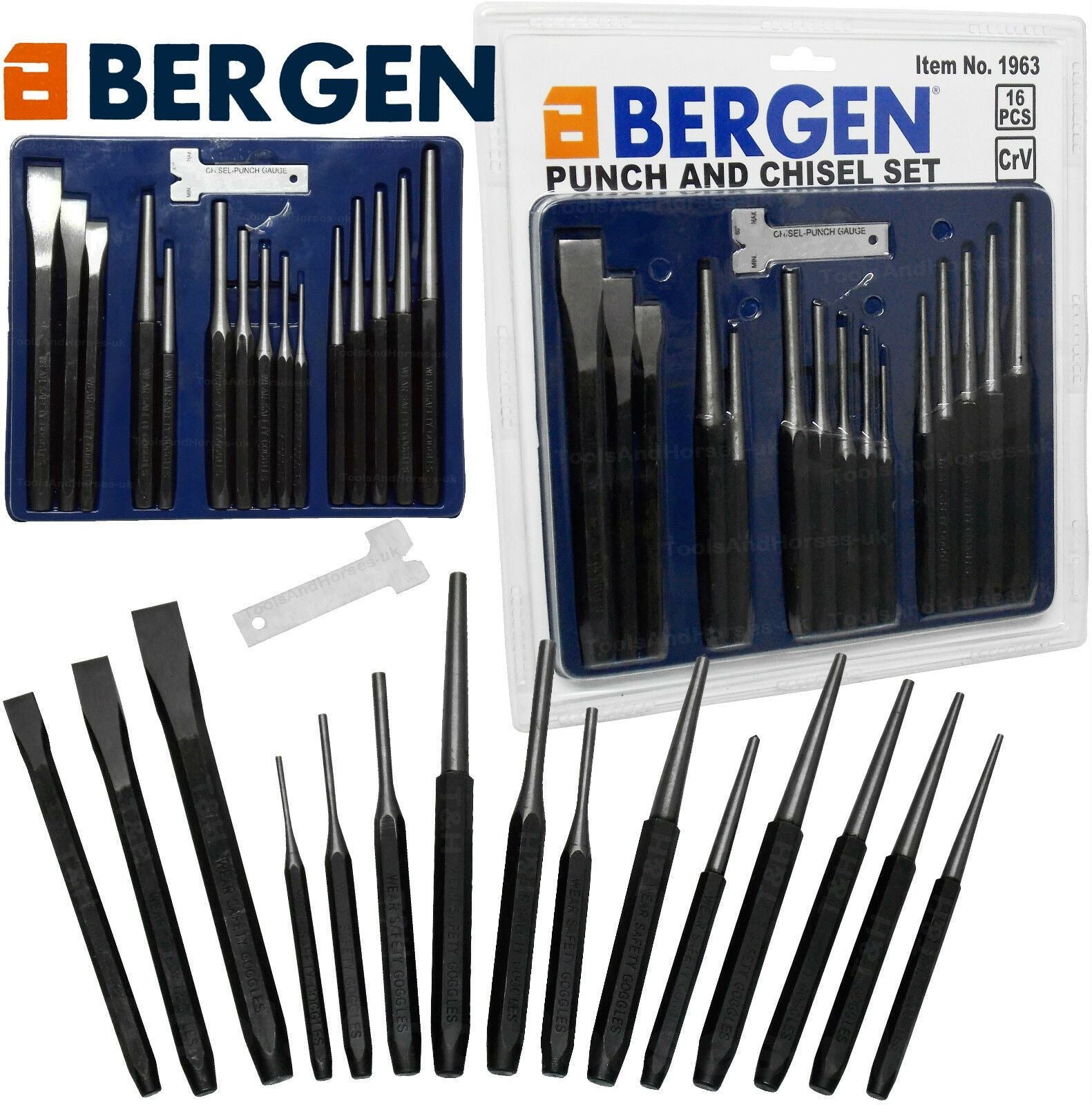 US PRO 16PCS PUNCH & CHISEL SET