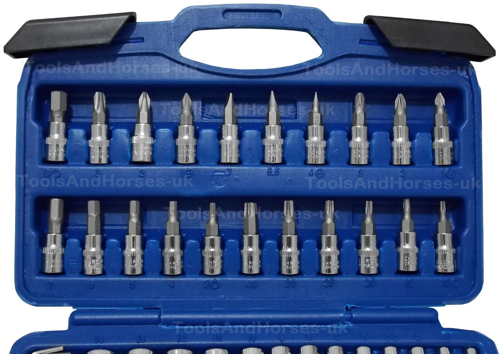 US Pro 46 Piece 1/4" Drive Socket & Bit Set 4mm - 14mm 1387