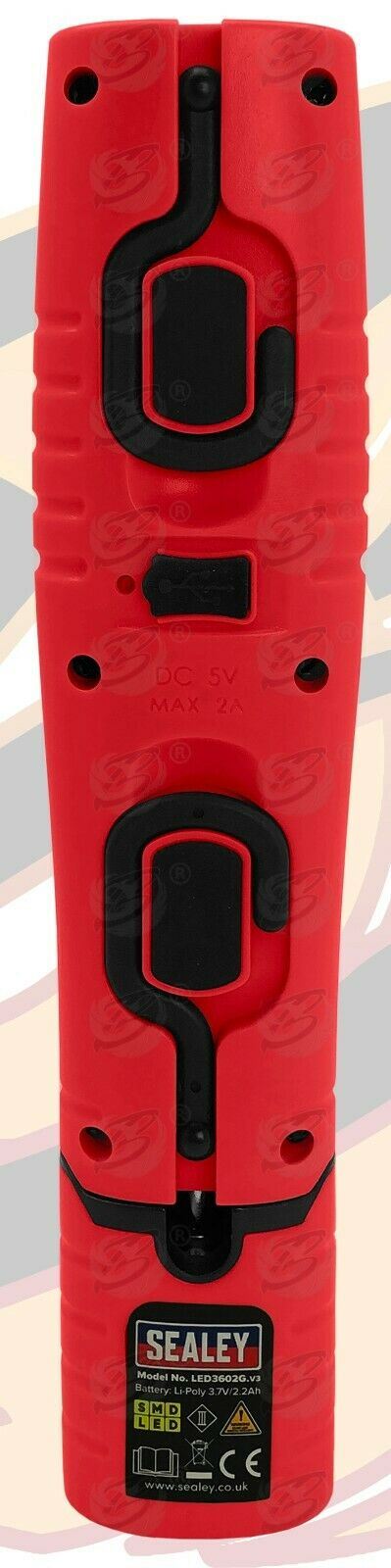 SEALEY RECHARGEABLE SMD LED LI - ION WORK LIGHT ( RED )