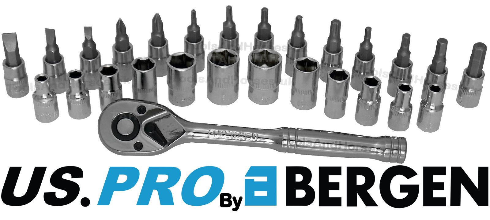 US Pro 27 Piece 1/4" Drive 6 Point Socket Set 4mm - 13mm ( 3249 )
