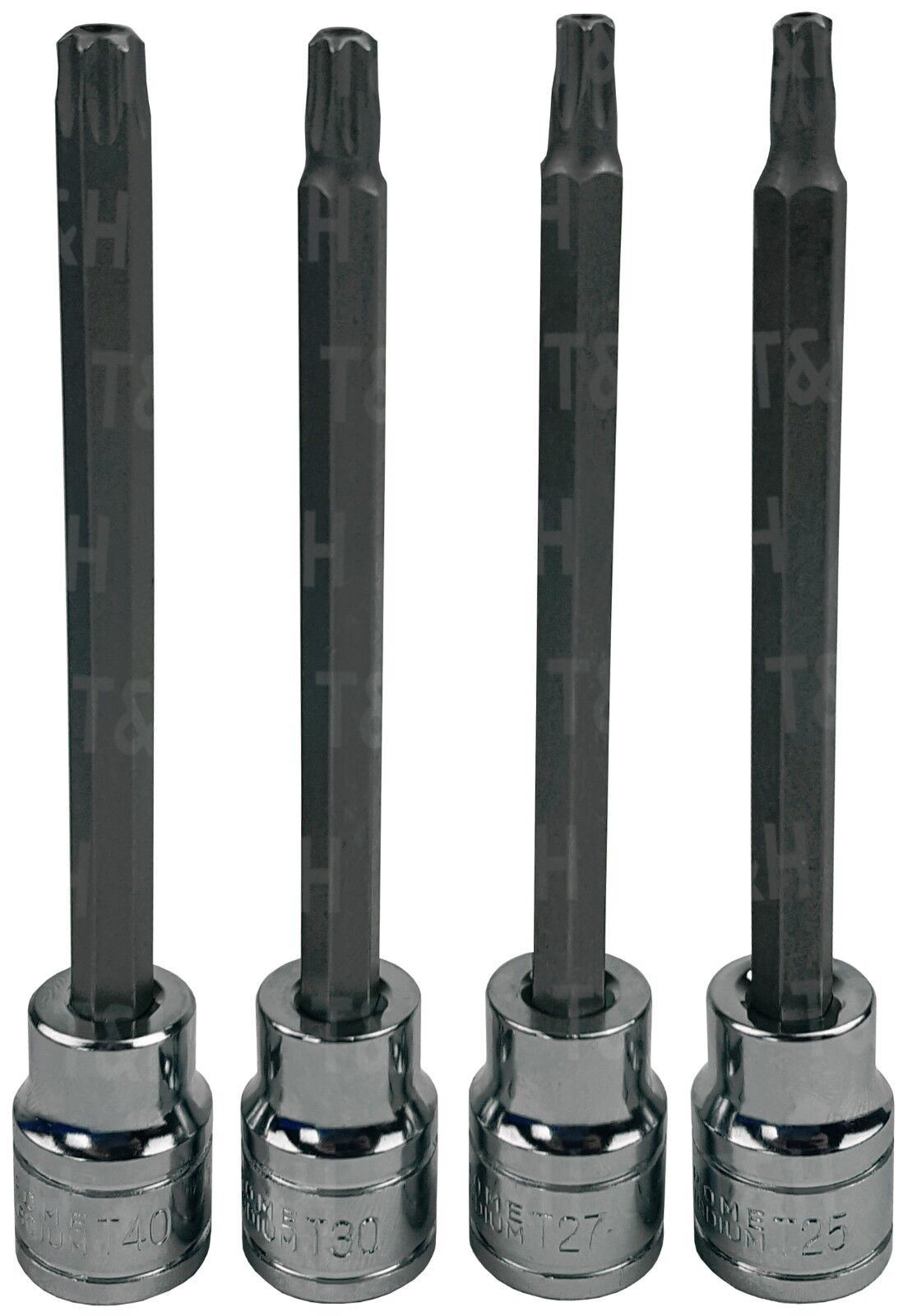 US Pro 8 Piece 3/8" Drive Extra Long Tamperproof Torx Bit Sockets T25 - T60 ( 1373 )