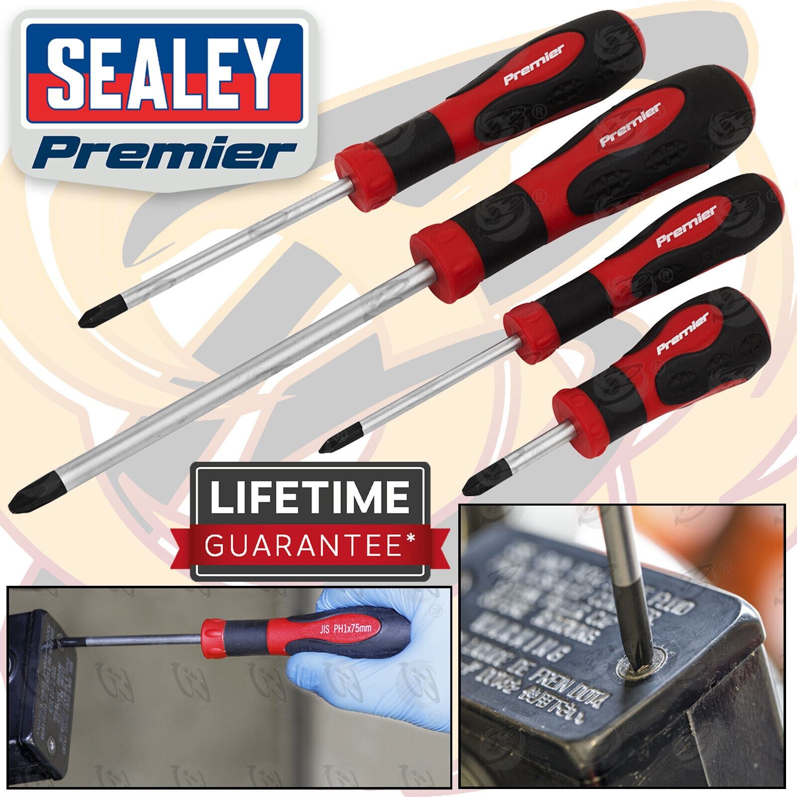 SEALEY 4PCS JIS ( JAPANESE INDUSTRIAL SCREWDRIVERS )
