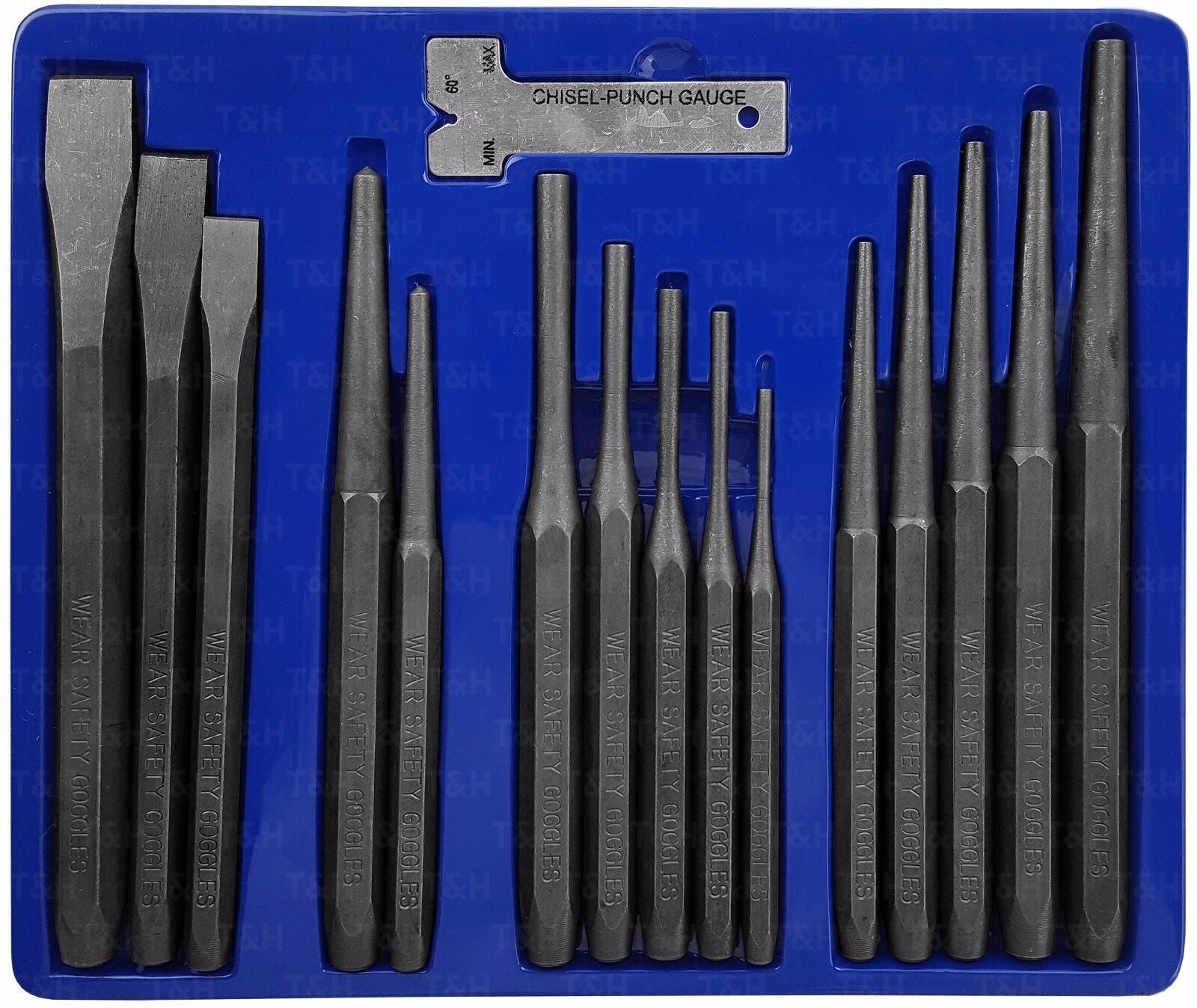 BLUESPOT 16PCS PUNCH & CHISEL SET