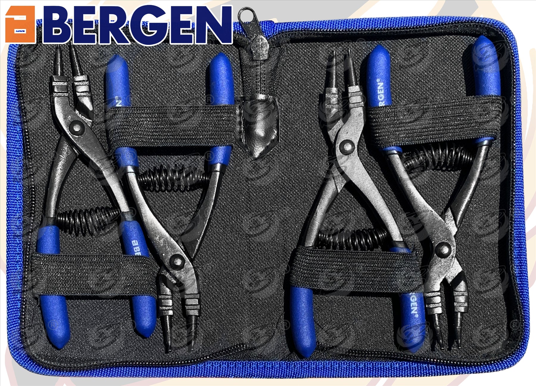 BERGEN 4PCS 6" FRECH TYPE CIRCLIP PLIERS