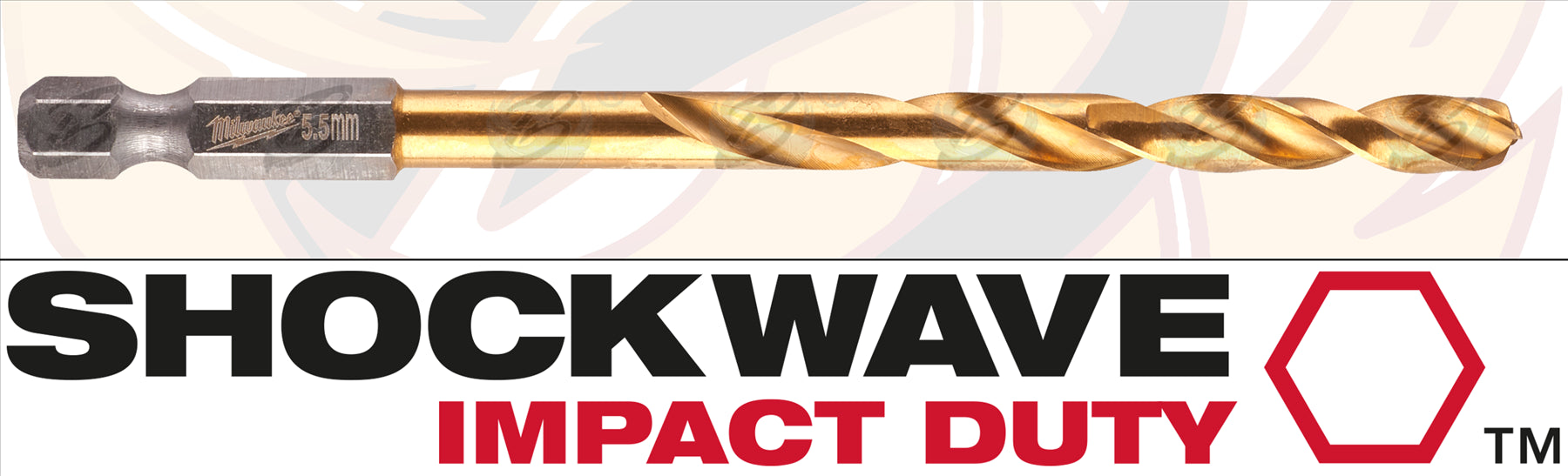 MILWAUKEE 5.5MM HSS TITANIUM METAL RED HEX DRILL BIT