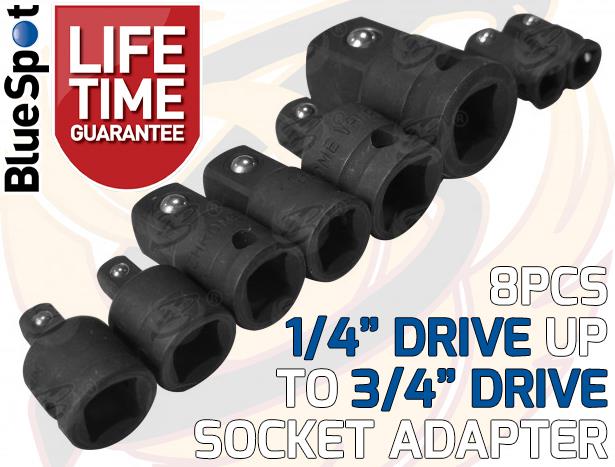 BlueSpot 8 Piece Impact Socket Ada Pointers ( 1/4" - 3/4" ) ( 02080 )