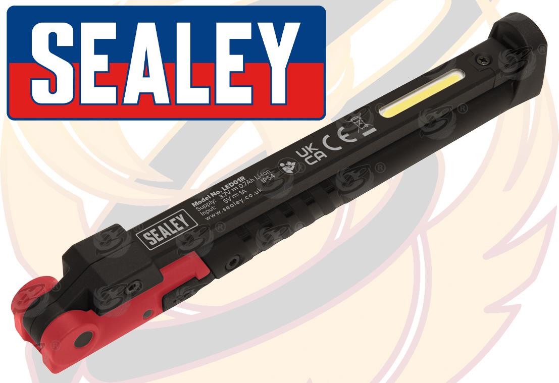 Sealey Rechargeable Smd Led Li - Ion Work Light ( Red ) ( LED01R )