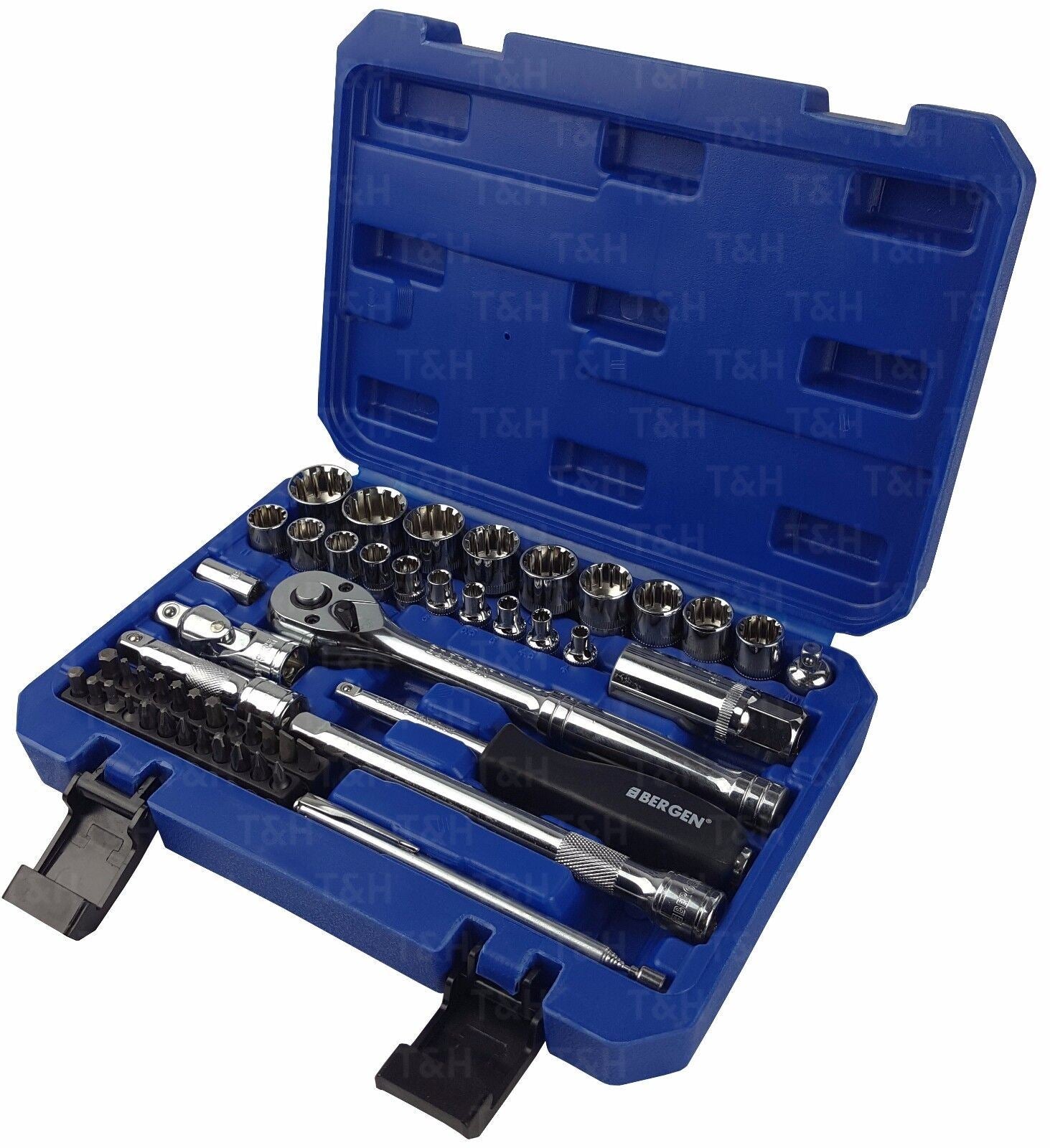 US PRO 52PCS 1/4" & 3/8" DRIVE GEAR LOCK SOCKET & BIT SET 4MM - 19MM