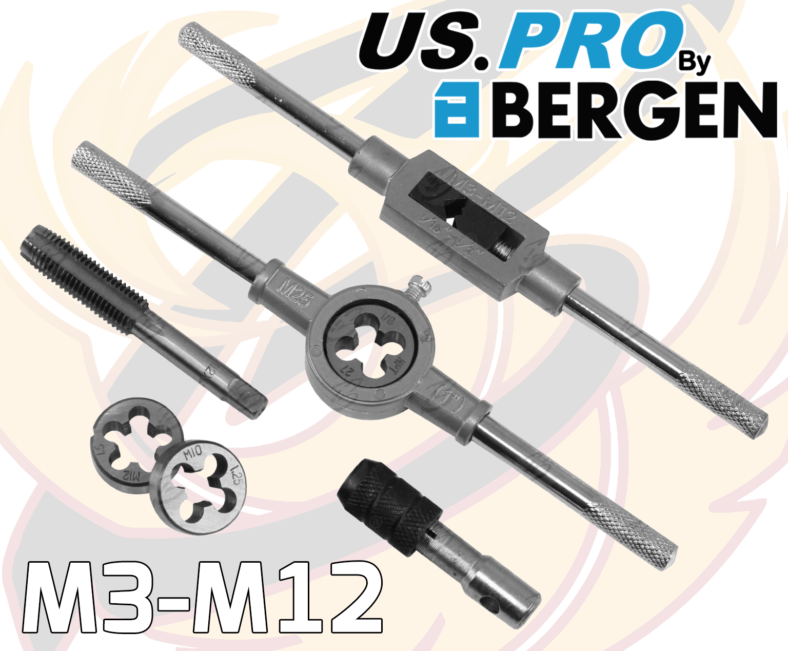 US Pro 40 Piece Metric Tap And Die Set 2620