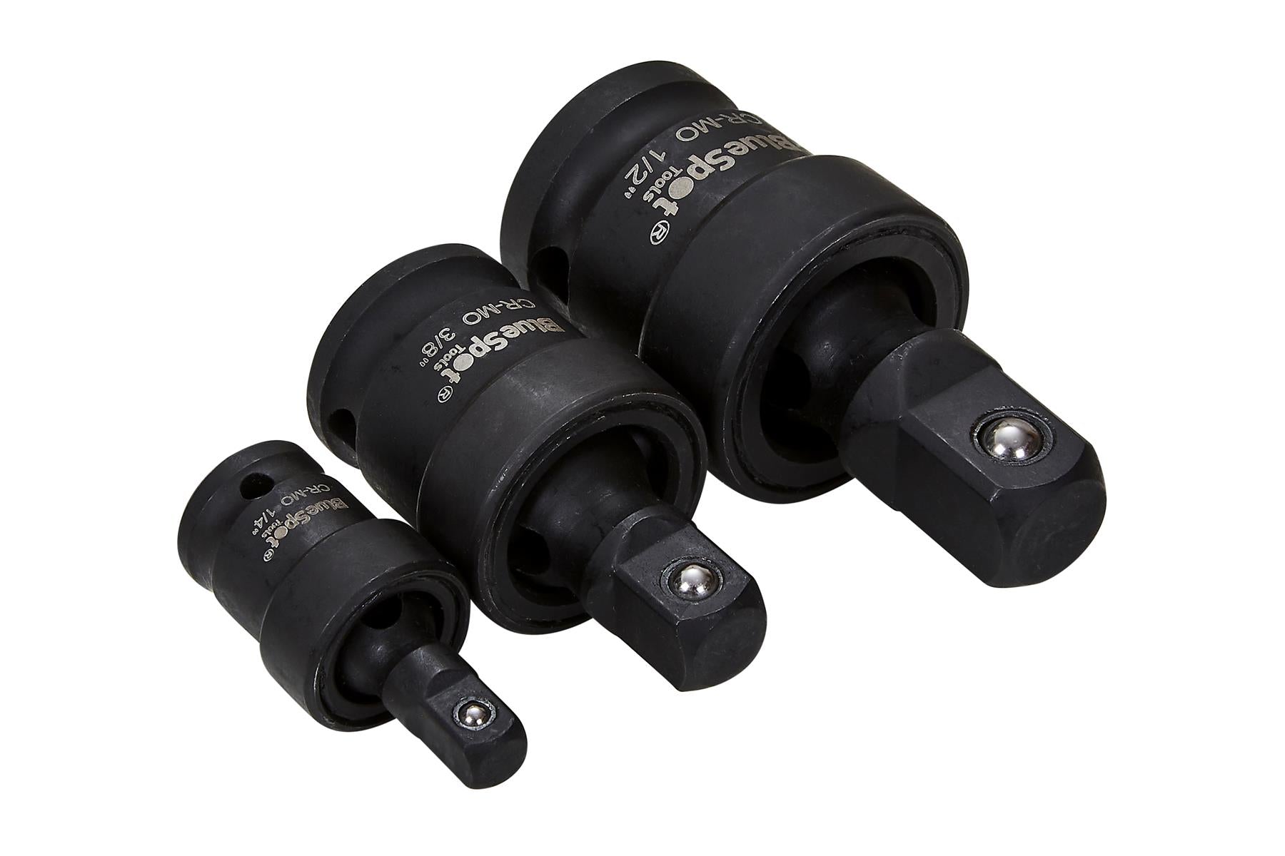 BlueSpot 3 PCE 1/4", 3/8", 1/2" Impact Universal Joint Set 02095