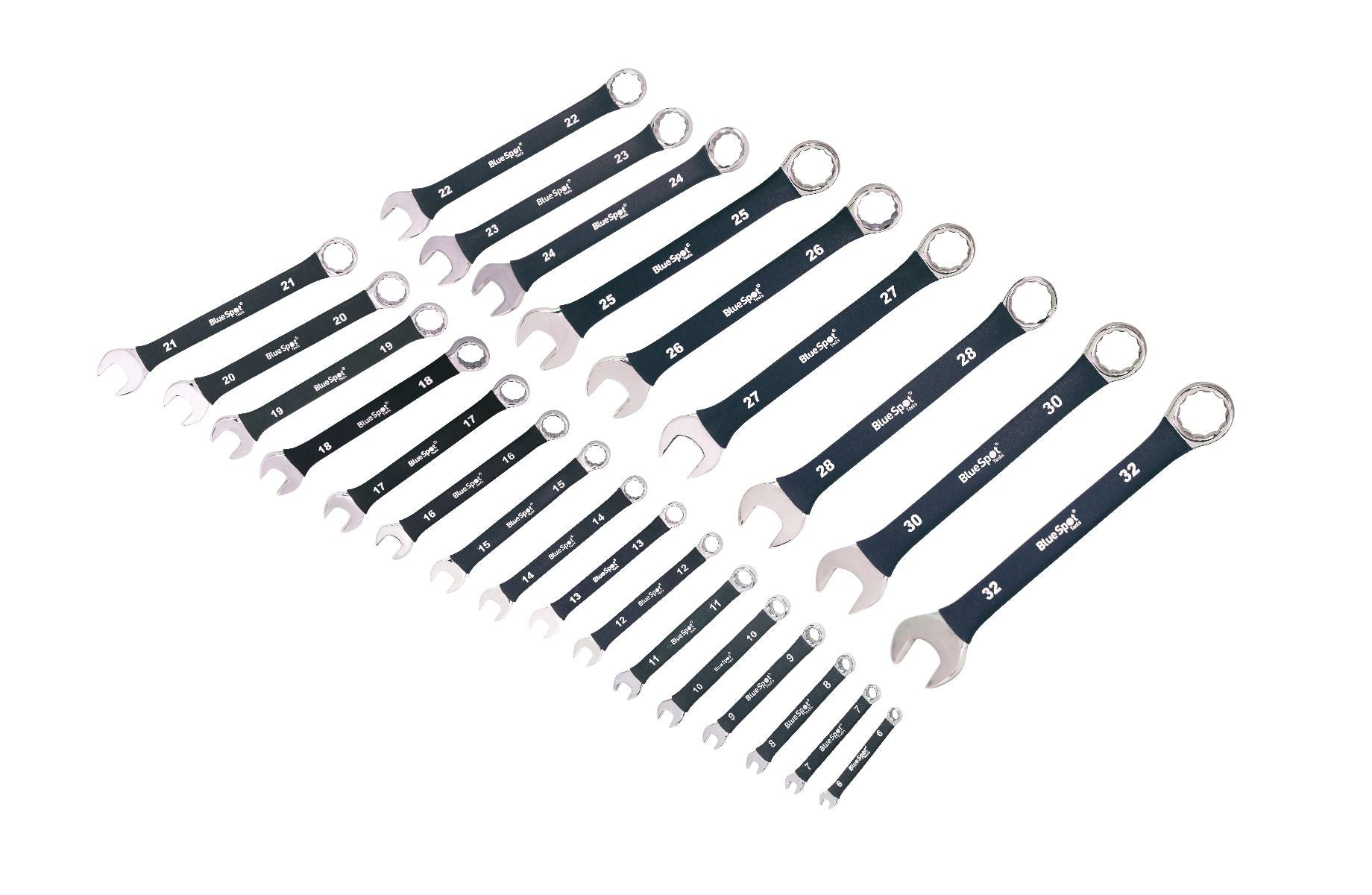 BlueSpot 25 Piece Metric Combination Wrench Set 6-32mm With Grips With A Manufacturers LifeTime Guarantee 04132