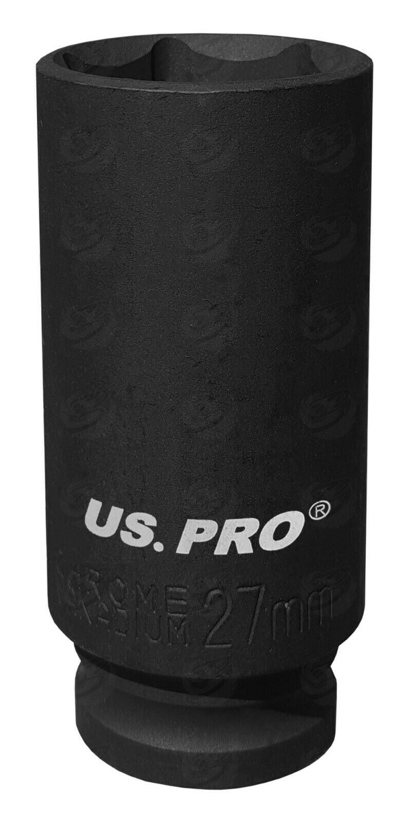 US PRO 1/2" DRIVE 30" LONG BREAKER BAR & 27MM 1/2" DRIVE 6 POINT DEEP IMPACT SOCKET