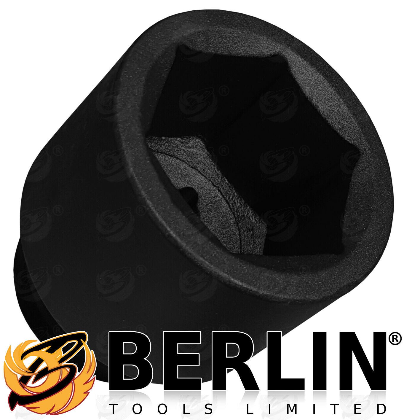 BERLIN 10PCS 1" DRIVE 6 POINT DEEP IMPACT SOCKETS 22MM - 50MM