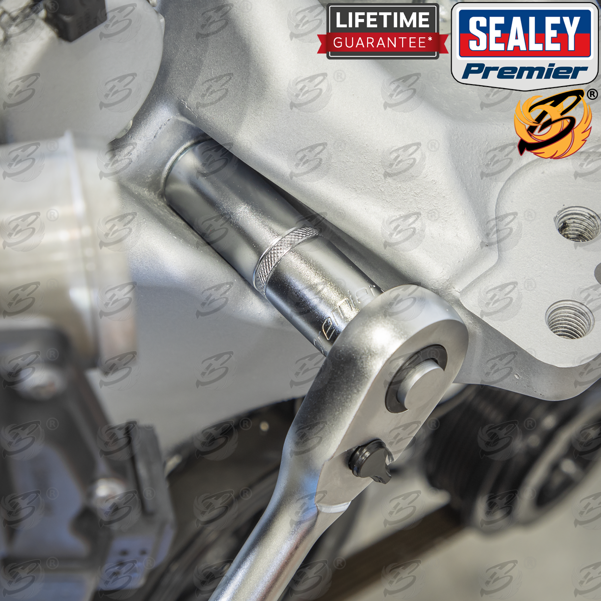 Sealey 40 Piece 1/2" Drive 6 Point 90 Tooth Premier Platinum Socket Set ( 8mm - 32mm & 7/16" - 1" ) ( AK7925 )