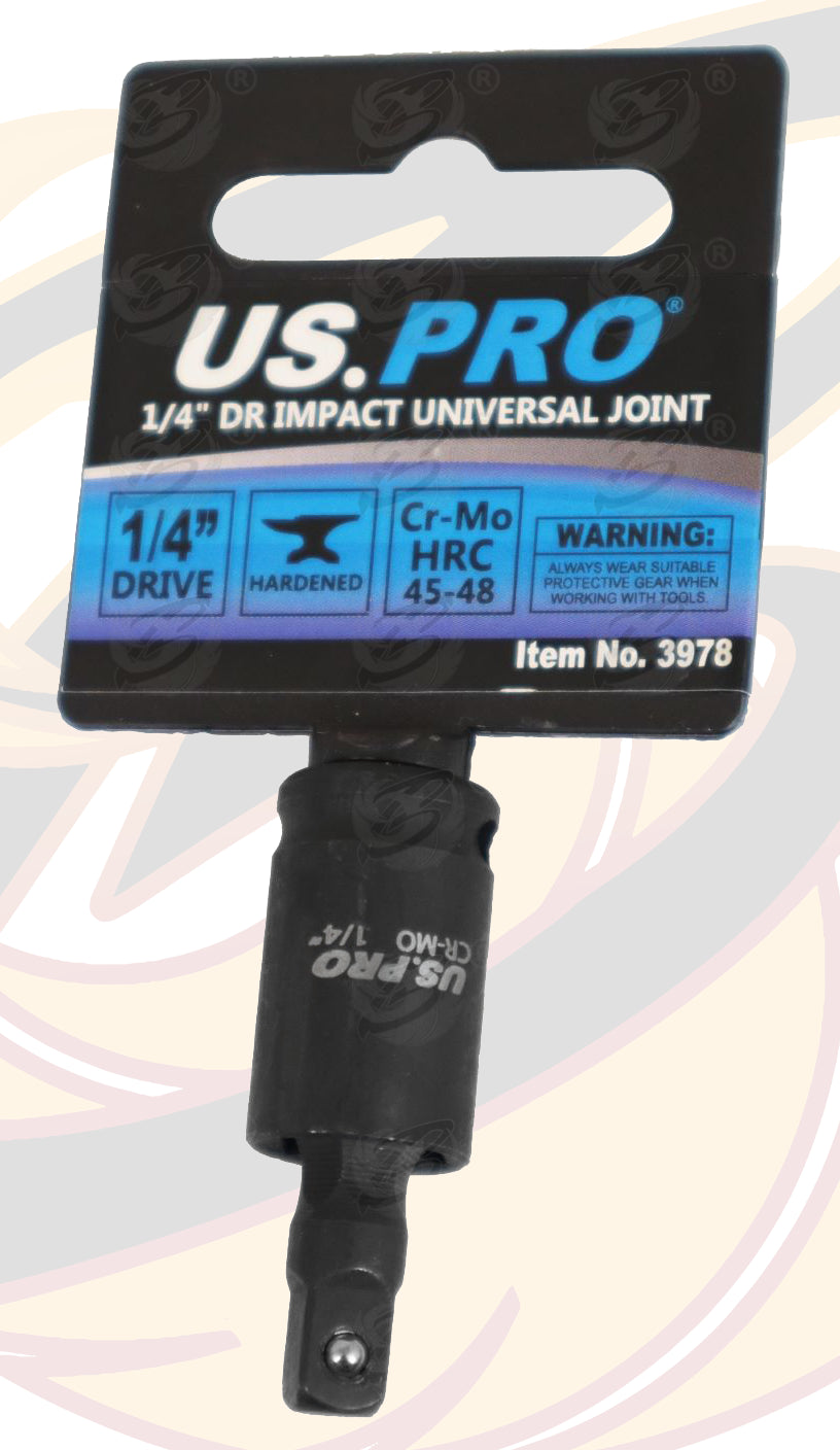 US PRO 1/4" DRIVE IMPACT UNIVERSAL JOINT SWIVEL ADAPTER