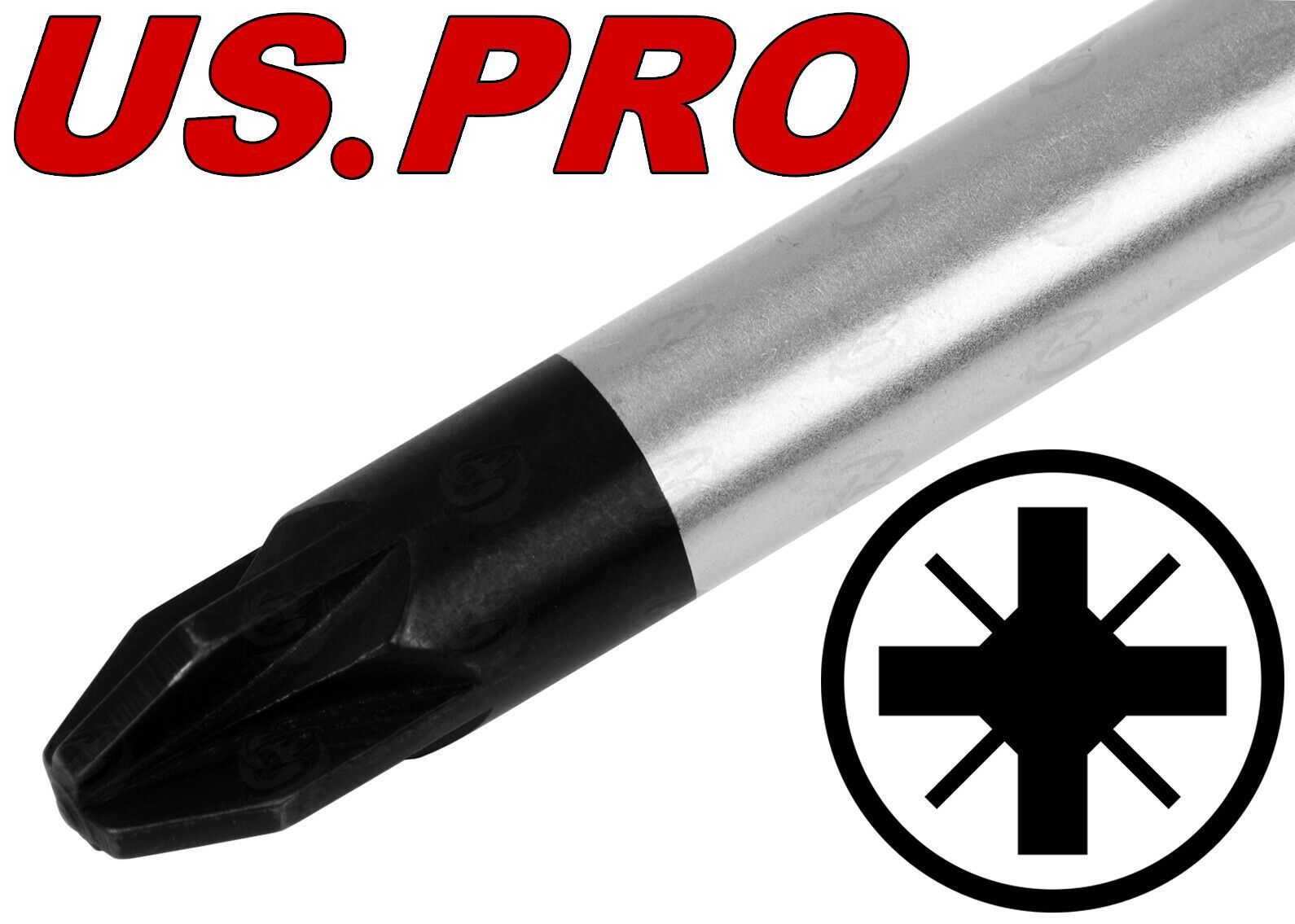 US PRO 3PCS EXTRA LONG MAGNETIC SCREWDRIVERS ( SLOTTED - PHILLIPS - POZIDRIVE )