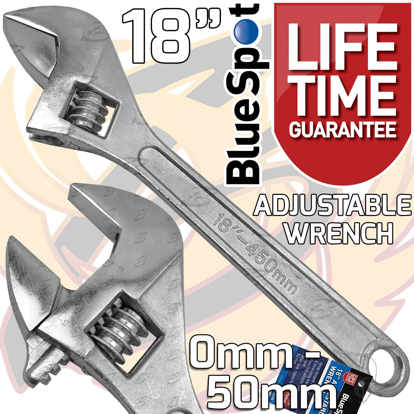 BLUESPOT 18" ADJUSTABLE WRENCH